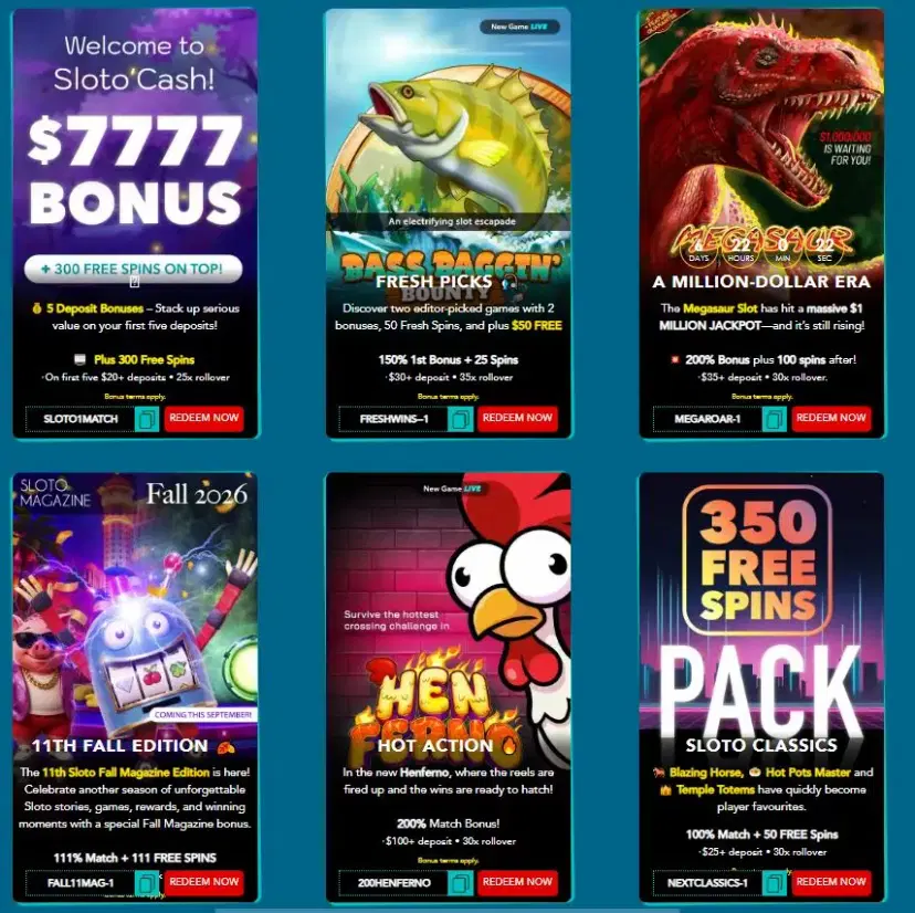 slotocash casino promotions sept 2026