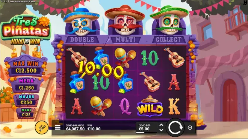 tres pinatas hold & win main features