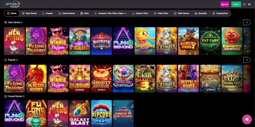 uptown aces casino games sept 2026