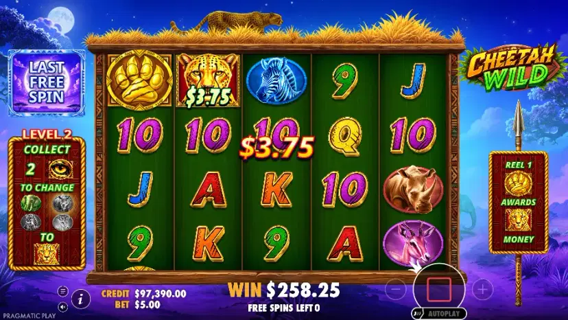 cheetah wild free spins
