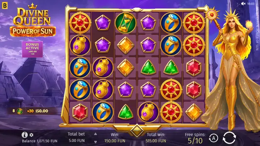 divine queen power of sun gameplay