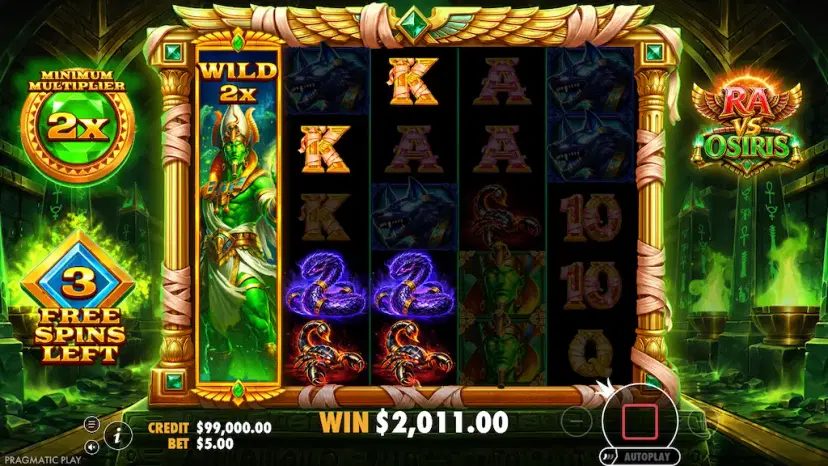 ra vs osiris free spins