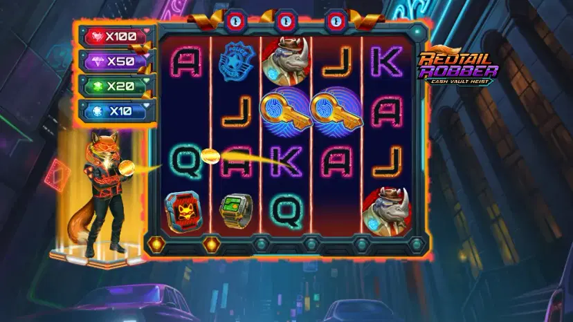 redtail robber cash vault fox collect