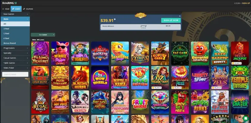 roaring 21 casino games oct 2026