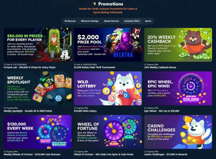 wild.io other bonuses and promos oct 2026