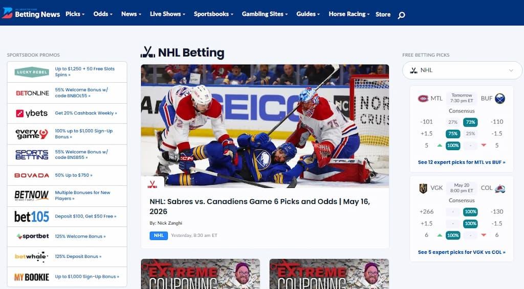 Free NHL Consensus Picks for Today's Games | Betting News